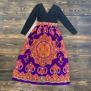 Vintage Paisley Maxi Dress